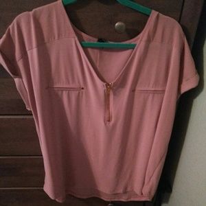 Blush pink stretch 3x top